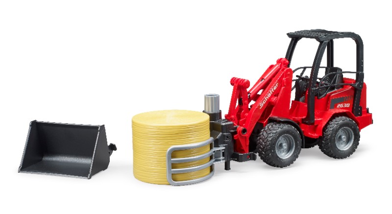 BRUDER Schäffer Compact loader 2630 with bale gripper + bale