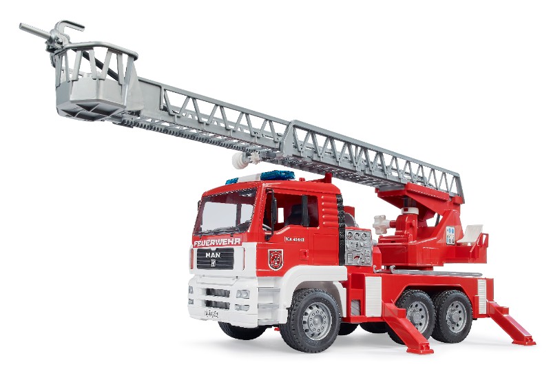 MAN TGA fire engine with slewing ladder, water pump and light and sound module