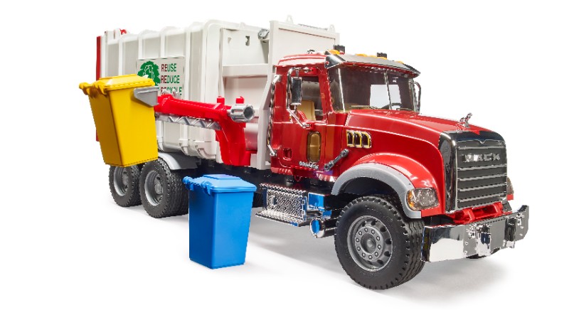 BRUDER Mack Granite camion vidangeur à chargement latéral