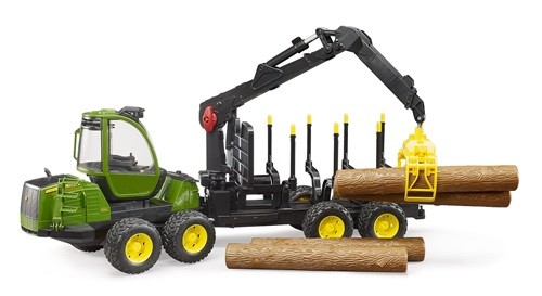 John Deere 1210E forwarder with grab