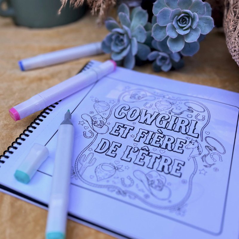 Livre à colorier Libre comme le vent - page intérieure