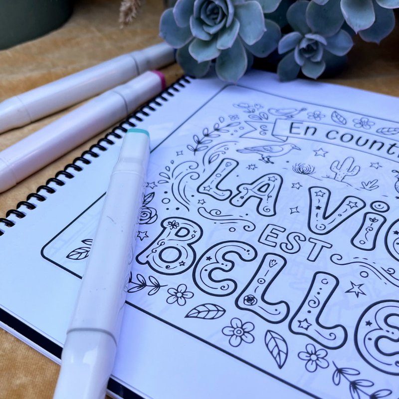 Livre à colorier Libre comme le vent - page intérieure 2