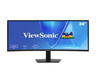 VIEWSONIC 34IN UWQHD 21:9 IPS CURVED MONITOR WITH 96W USB-C,3440 X 1440 RESOLUTION