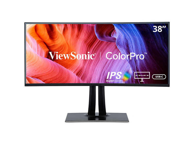 VIEWSONIC 38IN CURVED ULTRA-WIDE WQHD+ COLORPRO IPS MONITOR WITH USB TYPE C,3840X1600 RESOLUTION.