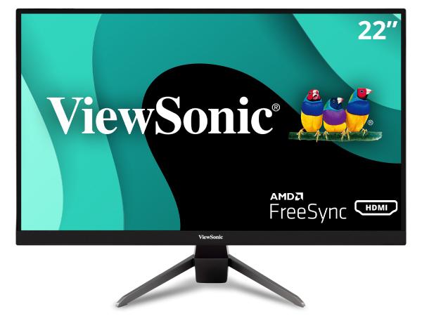 VIEWSONIC 22IN 1080P 75HZ 1MS FREESYNC MONITOR WITH HDMI, DP, VGA.