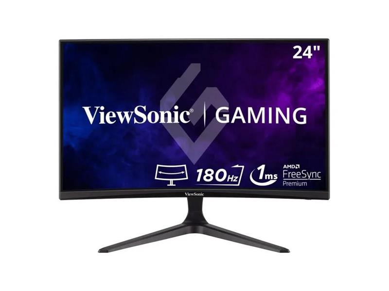 VIEWSONIC 24IN CURVED 165 HZ GAMING MONITOR W/FREESYNC,1920X1080 RESOLUTION,1MS (MPRT) RESPONSE TIME.