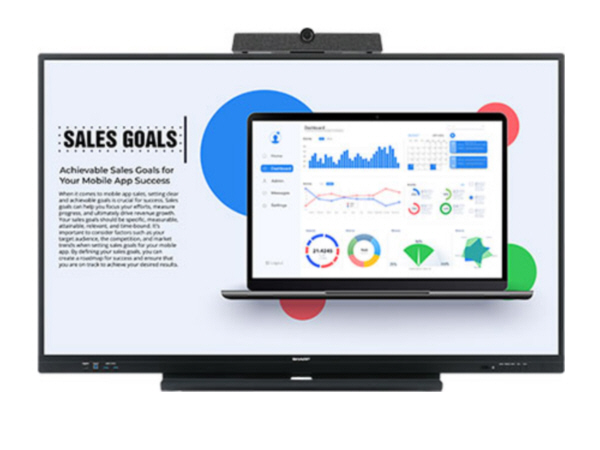 SHARP NEC 65IN INTERACTIVE TOUCH DISPLAY, 4K-UHD, 20POINT MULTI-TOUCH, 400NITS, 16/7, USB-C, WIRELESS, COLLABORATION BOARD, EDUCATION/BOARDROOM