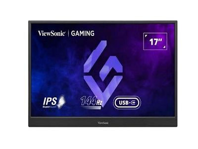 VIEWSONIC 17.3IN PORTABLE 1080P 144HZ IPS GAMING MONITOR WITH FREESYNC AND 60W USB-C