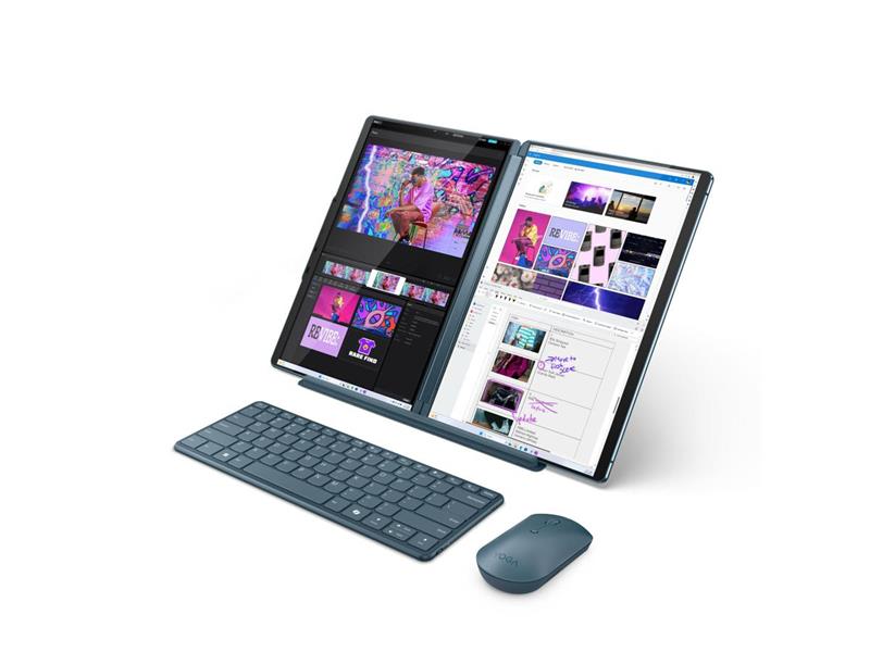 LENOVO 83FF0003CF YOGABOOK 9I DUAL 13.3 PO 2.8K OLED /TACTILE/EVO ULTRA7 155U/16/1T/BLUETOOTH KB/TIDAL TEAL / KB FOLIO + PEN + SOURIS