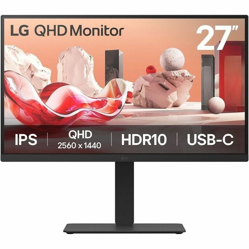 LG 27IN 27BA75QB-B QHD IPS BUSINESS MONITOR WITH USB TYPE C, DAISY CHAIN, BLACK