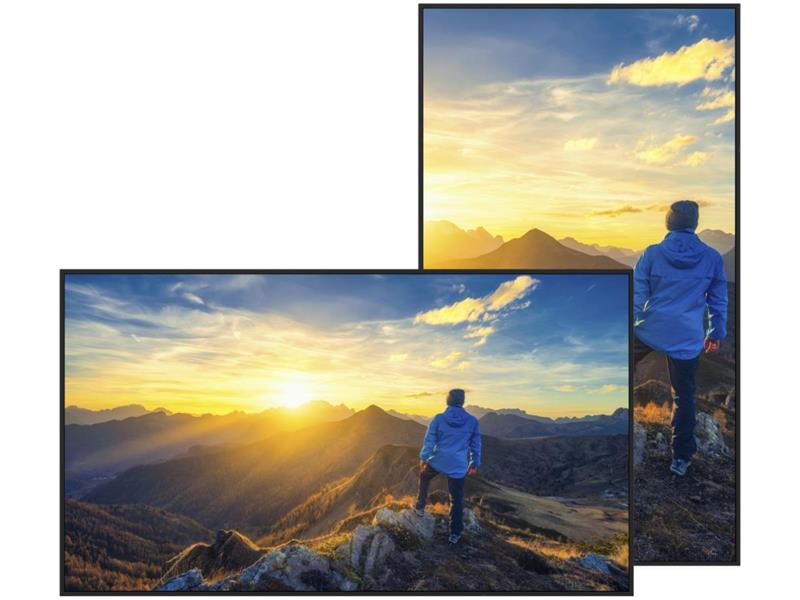 Sharp 75IN 4K LFD Professional Display 350Nits 16/7 High Haze Anti-Glare Portrait/Landscape Metal Chassis Input Detect TileMatrix