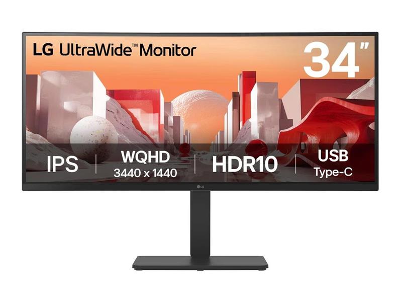 LG 34IN 34BA75QE-B ULTRAWIDE WQHD IPS BUSINESS MONITOR WITH HDMI, DISPLAYPORT, USB-C