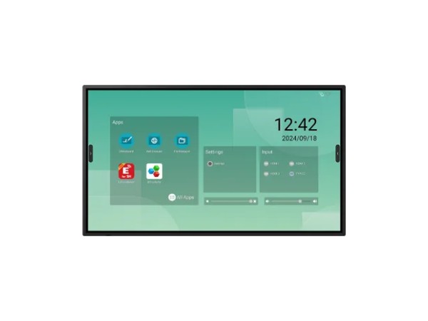 SHARP 55IN INTERACTIVE DISPLAY, 4K AQUOS BOARD WITH 20-POINT IR, BUILT-IN ANDROID 14 SOC, WIRELESS, INSTALLATION: LANDSCAPE/PORTRAIT/TILT. INPUT