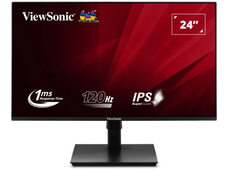 VIEWSONIC 24IN 1080P ERGONOMIC 120HZ MONITOR WITH VARIABLE REFRESH RATE, HDMI AND VGA.