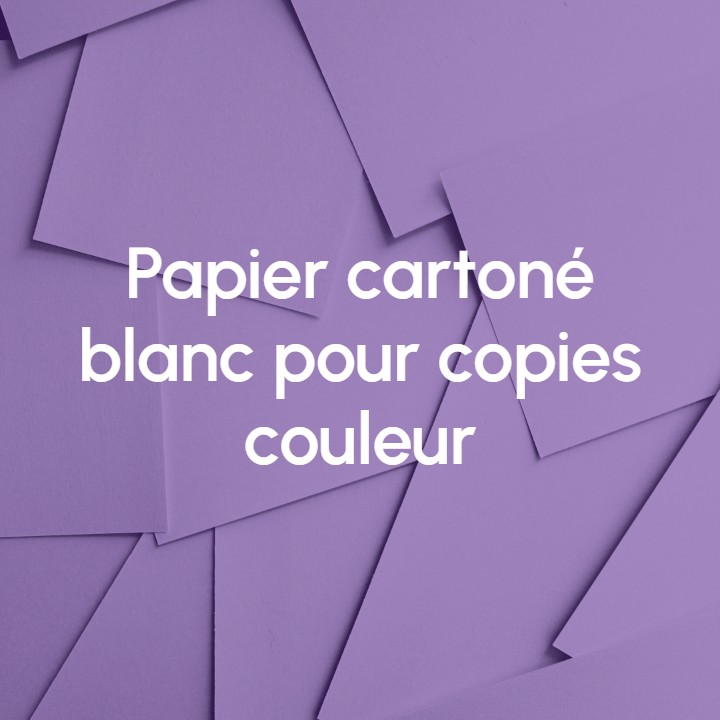 Image Papier cartoné blanc pour copies couleur