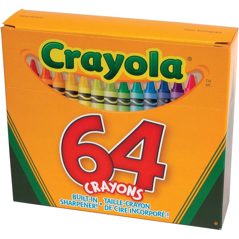 Image Crayons de cire Crayola® - Boîte de 64