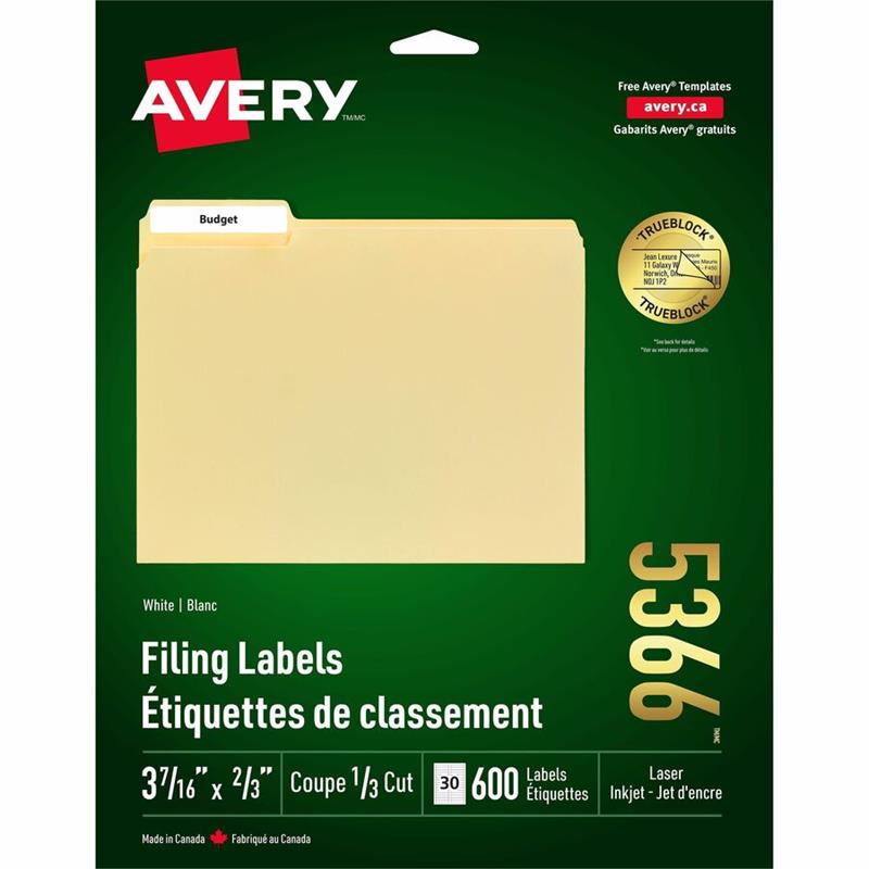 Image TrueBlock™ Filing Labels
