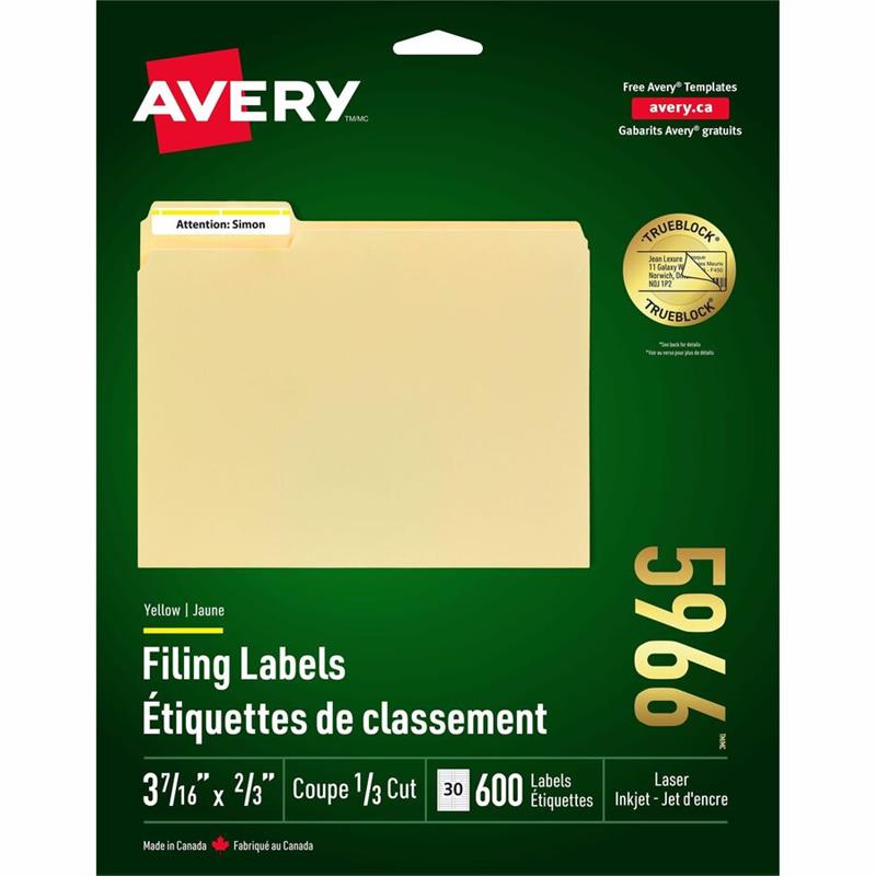 Image TrueBlock™ Filing Labels