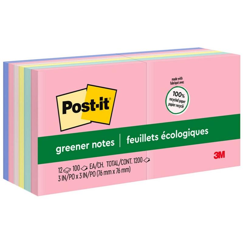 Image Feuillets plus écologiques Post-it® - collection doux soupçons