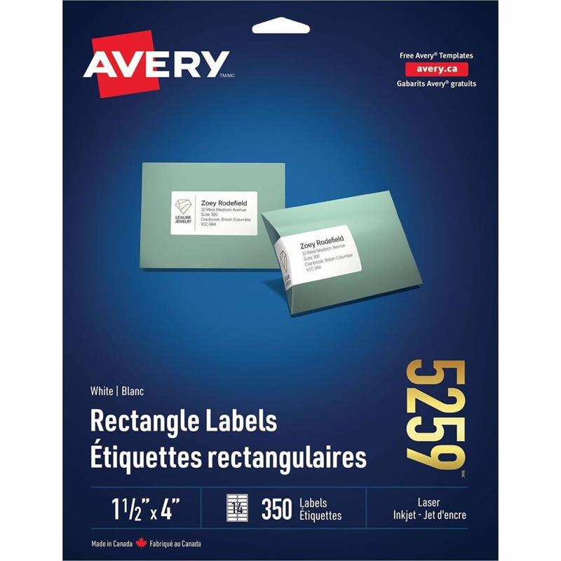 Image Easy Peel® White Rectangle Labels