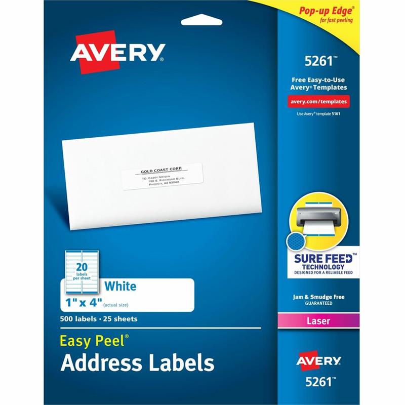 Image Easy Peel® White Rectangle Labels