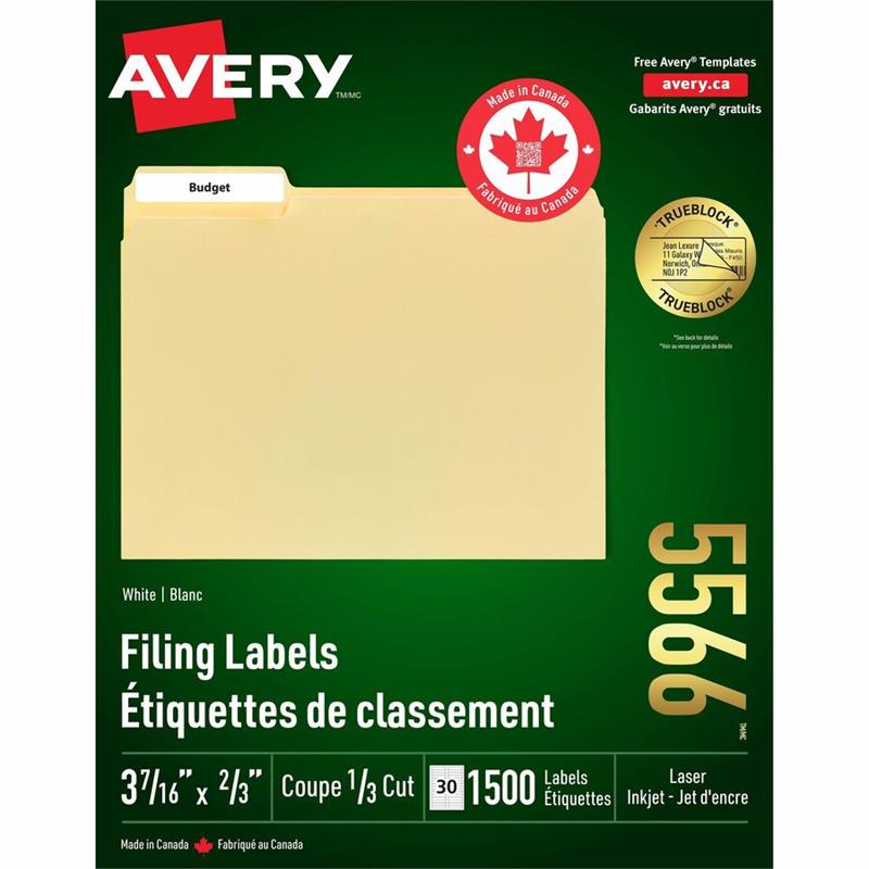 Image TrueBlock™ Filing Labels