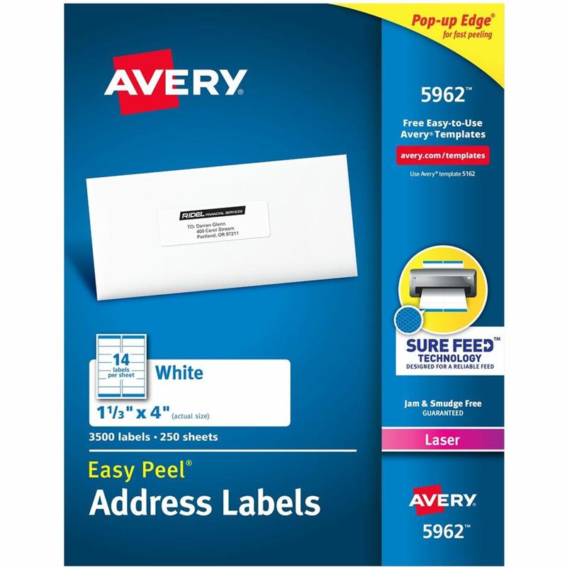 Image Easy Peel® White Rectangle Labels