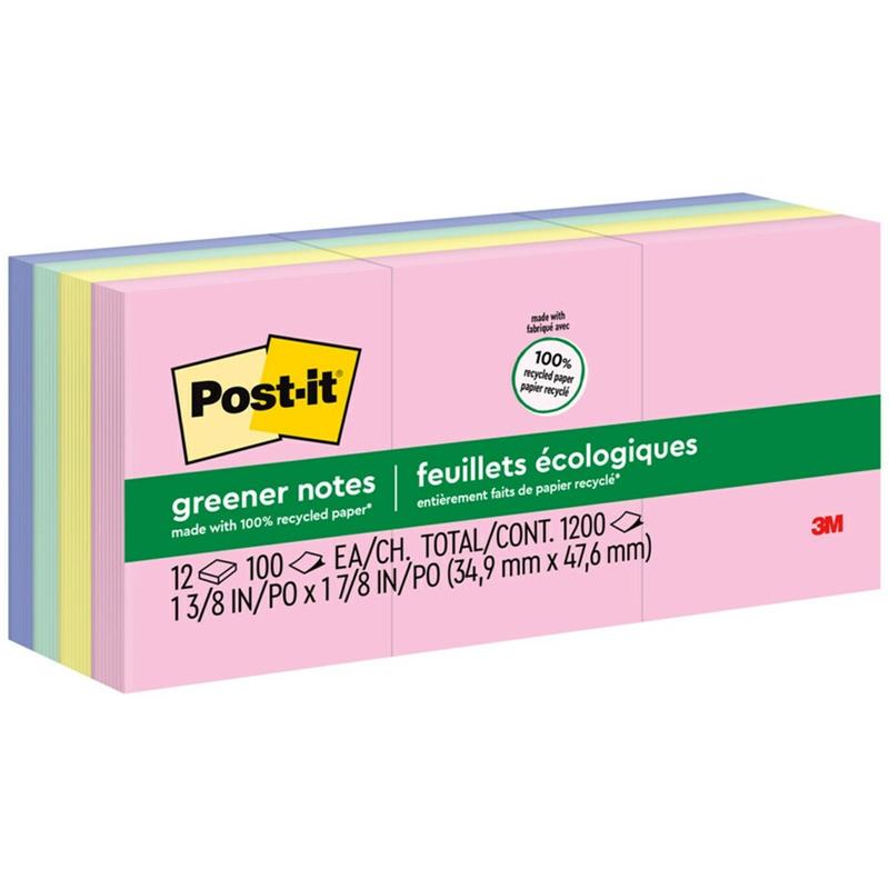 Image Feuillets plus écologiques Post-it® - collection doux soupçons