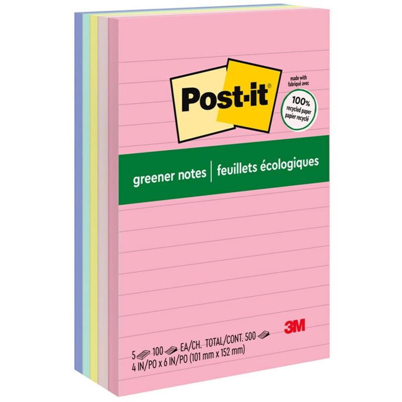 Image Feuillets plus écologiques Post-it® - collection doux soupçons