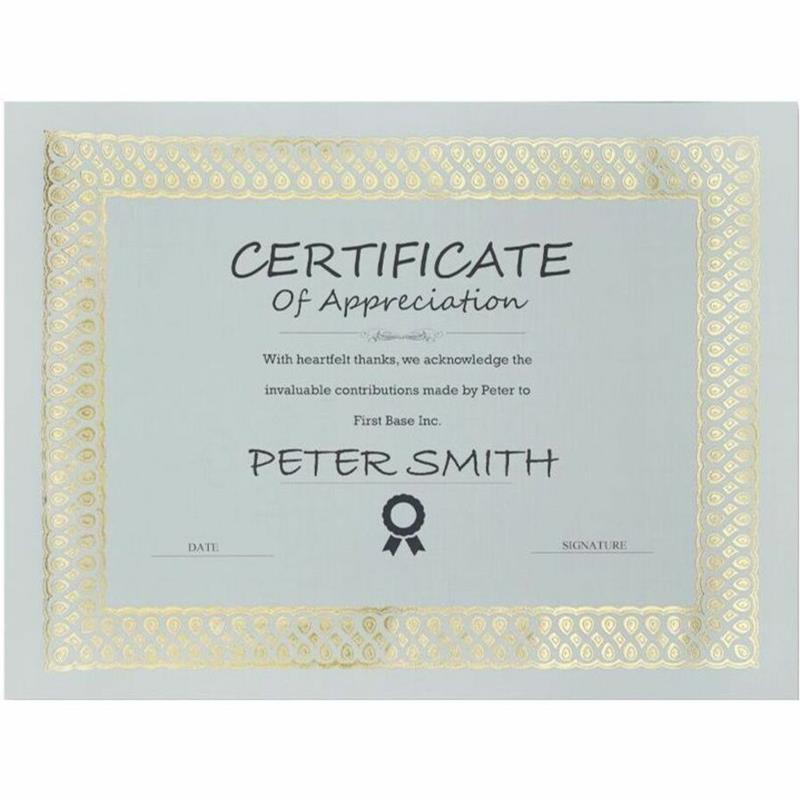 Image St.James™ Elite Gold Foil Stamped Certificates
