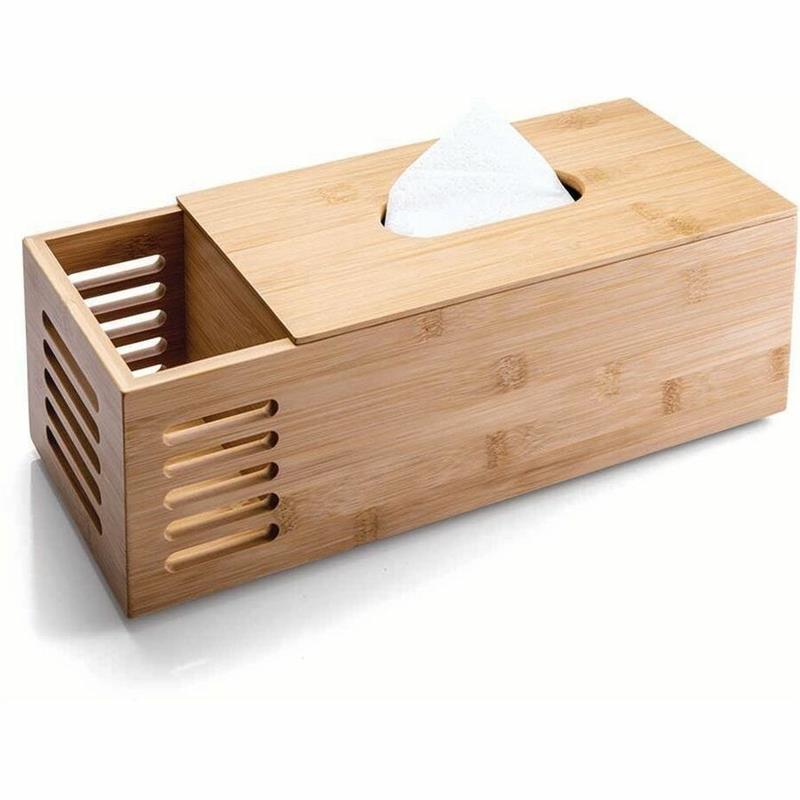 Image Rectangular Bamboo Tissue Box