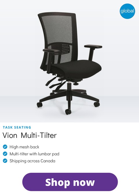 Global office furniture, Vion multi-tilter chair
