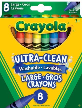 8 crayons de cire lavables