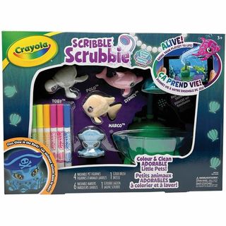 Ensemble océanique d’animaux marins luisants Scribble Scrubbie