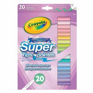 Marqueurs Super pointes couleurs pastels - Paquet de 20
